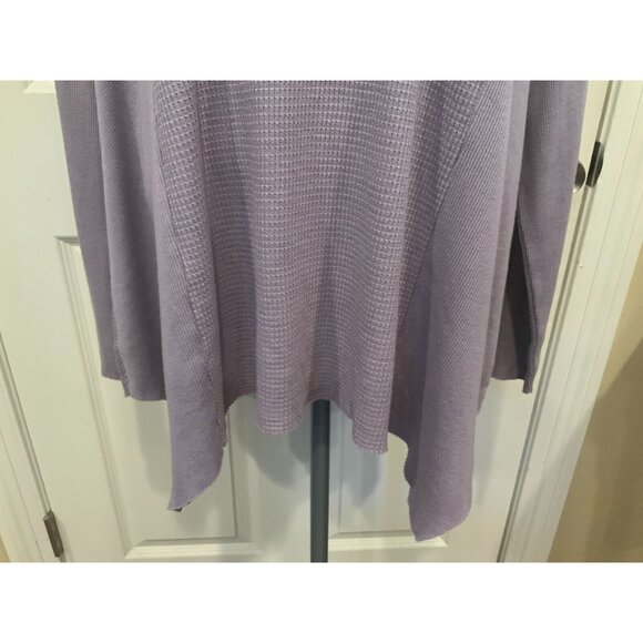 t. La Anthropologie Light Purple Waffle Knit Mock Neck Shirt, Size Small - Picture 3 of 8